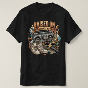 Camiseta Criado Na Velha Escola Do Hip Hop Retro Rua 80s 90