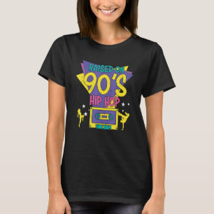 Camiseta Criado no Hip Hop Gráfico dos Anos 90 Rap Old Scho