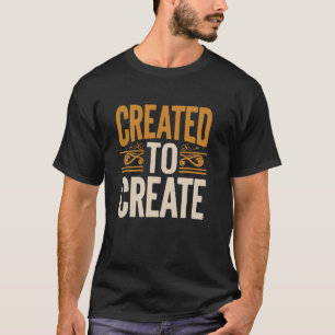 Camiseta Criado Para Criar Artista Divertido Professor De A