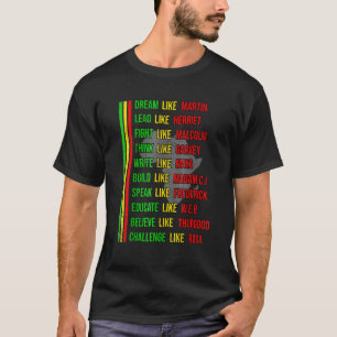 Camiseta Criado por Ensino História Negra Mês Crianças Orgu