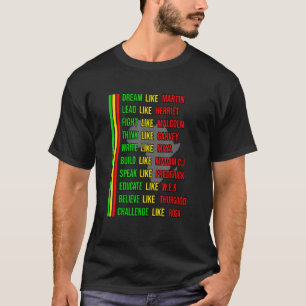 Camiseta Criado por Ensino História Negra Mês Crianças Orgu