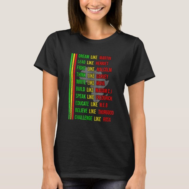 Camiseta Criado por Ensino História Negra Mês Crianças Orgu (Frente)