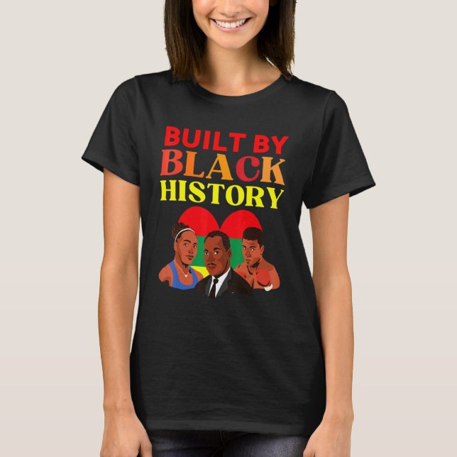 Camiseta Criado por Histórico Preto Histórico Preto Mês Cos (Frente)