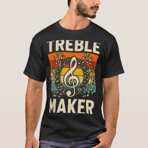 Camiseta Criador de Agudos Notas Musicais Retrô Trocadilho