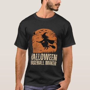 Camiseta Criador de Basebol de Halloween Gráfico de Bruxa V