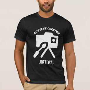 Camiseta Criador de conteúdo. Artista. YouTuber & Creative 
