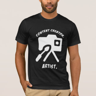 Camiseta Criador de conteúdo. Artista. YouTuber & Creative