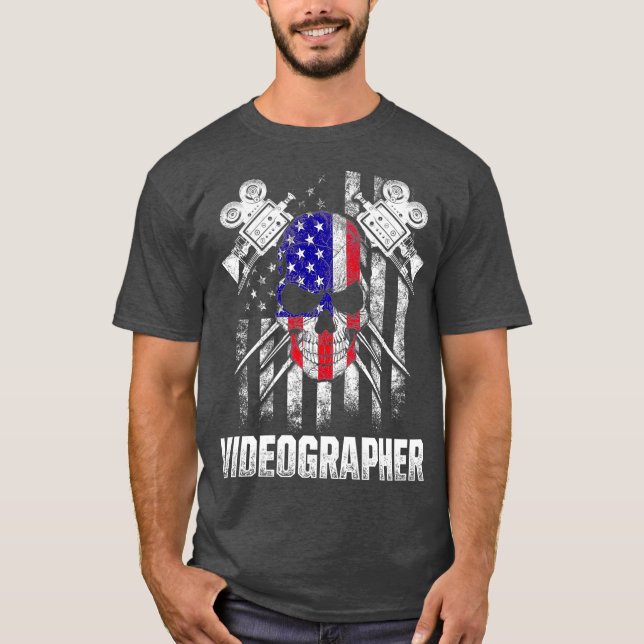 Camiseta Criador de Filmagens de Videografia Prática por Vi (Frente)