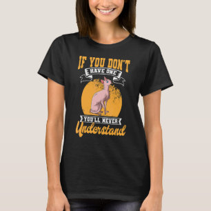 Camiseta Criador de Gato Sphynx Sem Pelo Aflito Animal de E