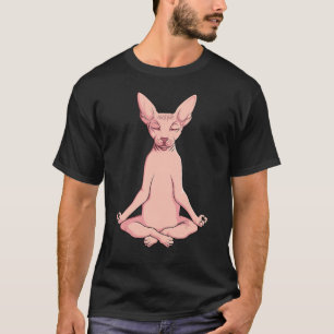 Camiseta Criador de Ioga Meditação de Gato Sphynx Pet Sem P