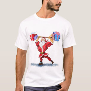 Camiseta Criador de Portes Divertido Papai Noel com present