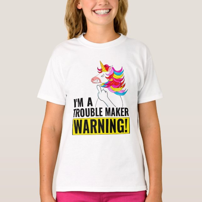 Camiseta Criador de Problemas do FUNNY UNICORN (Frente)
