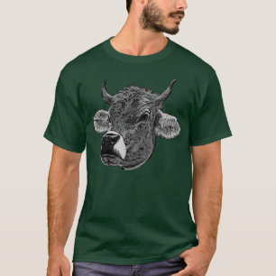 Camiseta Criador de vacas encara gado bovino figura carne b