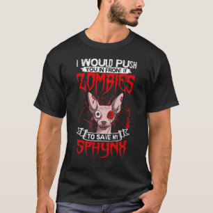Camiseta Criador de Zumbi Sem Pelo Gato Sphynx Dono Amante