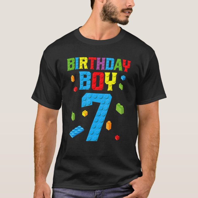 Camiseta Criador Mestre 7 Birthday Boy 7 Sete Anos (Frente)