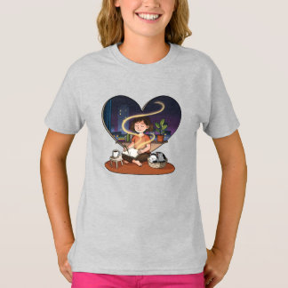 Camiseta Criador Noturno Arte de Coração Aconchegante na Ja
