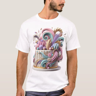 Camiseta Criadores e designers de bolos - Na moda e diversã