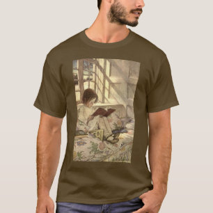 Camiseta Criança Antiga Lendo um Livro, Jessie Willcox Smit