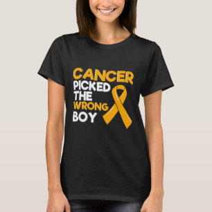 Camiseta Criança Cancer Rapaz Fita Tumor Pediatra Chi