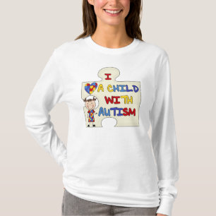 Camiseta Criança com a menina triguenha 2 do autismo