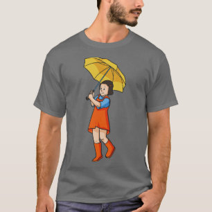 Camiseta Criança com Crianças Chuva-Guarda-Chuva