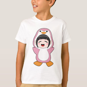 Camiseta Criança com roupa de pinguim