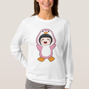 Camiseta Criança com roupa de pinguim