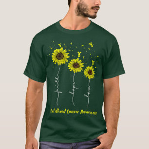Camiseta Criança: Consciência do Cancer Fé Esperança Amor D
