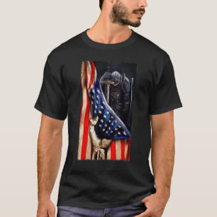 Camiseta Criança Cristã De Deus Guerreira Dos Americanos Cr