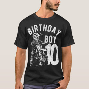 Camiseta Criança de 10 anos - Criança de aniversário - Moto