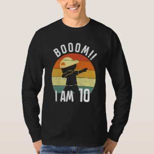 Camiseta Criança De 10 Dias A Dabbing 10 Anos Old Outfit Bo