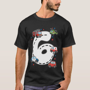 Camiseta Criança de 6 anos de idade fazendo aniversário Amb