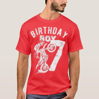 Camiseta Criança de 7 anos Criança de aniversário Garoto Di