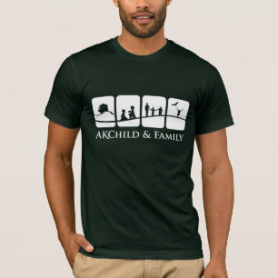 Camiseta Criança de AK & T dos pais de família (verde)