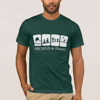Camiseta Criança de AK & T dos pais de família (verde)