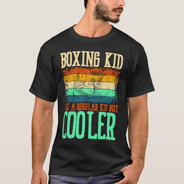 Camiseta Criança De Boxim Como Luvas De Criança Regulares C (Frente)