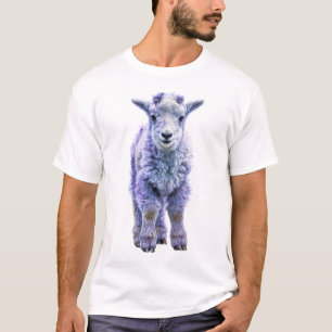 Camiseta Criança de Cabra da Montanha Branca Iridescente Ma