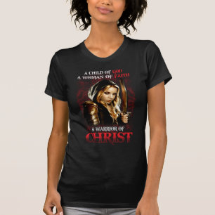 Camiseta Criança De Deus Mulheres De Fé Um Guerreiro De C