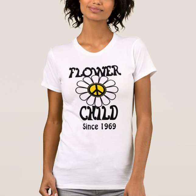 Camiseta Criança de flor feita sob encomenda (Frente)