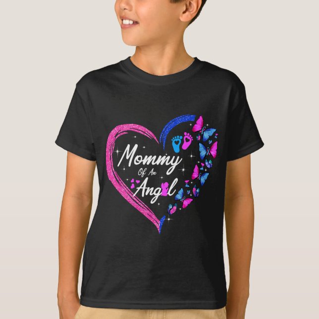 Camiseta Criança De Gravidez Mamãe De Perda De Anjo (Frente)
