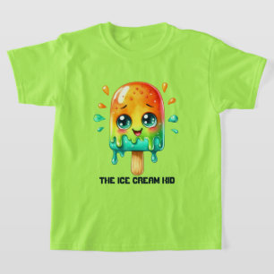 Camiseta Criança de sorvete bonito personalizável