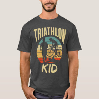Camiseta Criança de triatlo Esportista amantedo esporte men