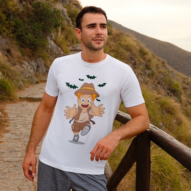 Camiseta Criança do Adventure Explorer em execução a partir (Criador carregado)