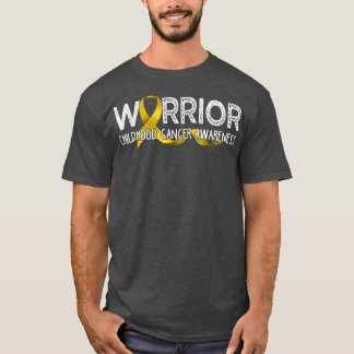 Camiseta Criança do Guerreiro e Cancer de Consciência Fita