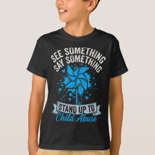 Camiseta Criança do Pinwheel Veja Algo Diga Algo