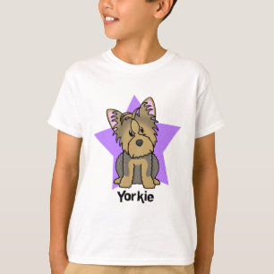 Camiseta Criança do yorkshire terrier da estrela de Kawaii