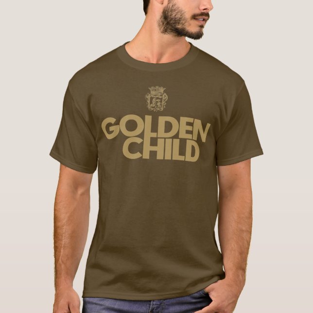Camiseta Criança dourada (rotulação do ouro) (Frente)