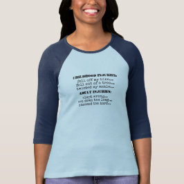 Camiseta Criança Engraçada Vs Adulthood Typoographic Cote