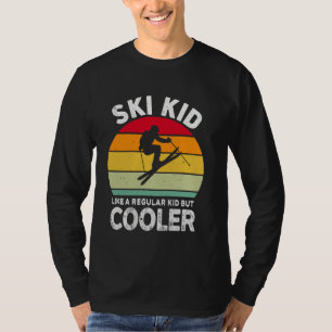 Camiseta Criança Esqui Como Uma Criança Comum Mas Um Esqui