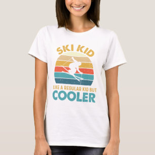 Camiseta Criança Esqui Como Uma Criança Normal Mas Mais Fri